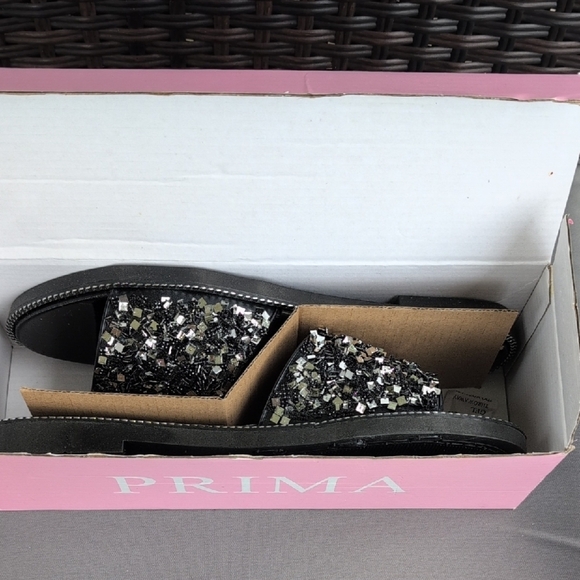 Black Glitter Sandals - Picture 5 of 6